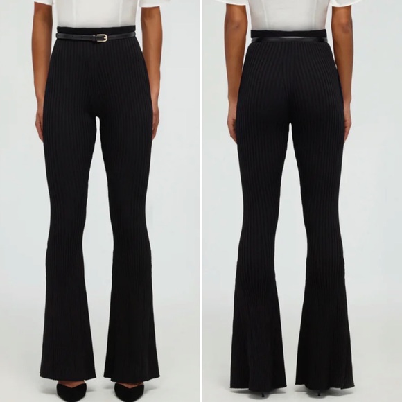 Self-Portrait Ribbed Knit Trouser - Picture 4 of 15